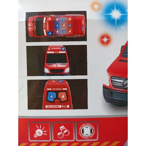 Hộp Đồ Chơi Xe Ô Tô CITY RESCUE Chạy Bằng Pin Có Đèn và Nhạc - Đồ Chơi An Toàn Cho Bé, Quà Tặng Ý Nghĩa