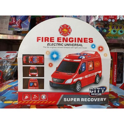 Hộp Đồ Chơi Xe Ô Tô CITY RESCUE Chạy Bằng Pin Có Đèn và Nhạc - Đồ Chơi An Toàn Cho Bé, Quà Tặng Ý Nghĩa