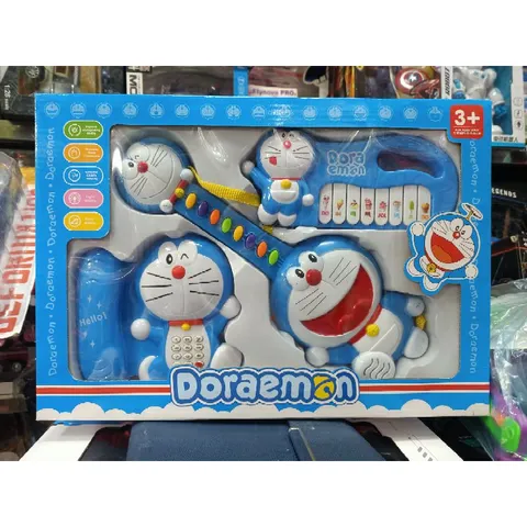 Hộp Đàn DORAEMON Có Nhạc & Đèn Phát Sáng 1232 - Đồ Chơi Giao Tiếp Cho Trẻ Em, Quà Tặng Ý Nghĩa