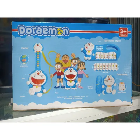 Hộp Đàn DORAEMON Có Nhạc & Đèn Phát Sáng 1232 - Đồ Chơi Giao Tiếp Cho Trẻ Em, Quà Tặng Ý Nghĩa
