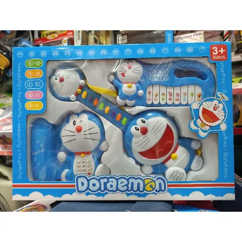 Hộp Đàn DORAEMON Có Nhạc & Đèn Phát Sáng 1232 - Đồ Chơi Giao Tiếp Cho Trẻ Em, Quà Tặng Ý Nghĩa