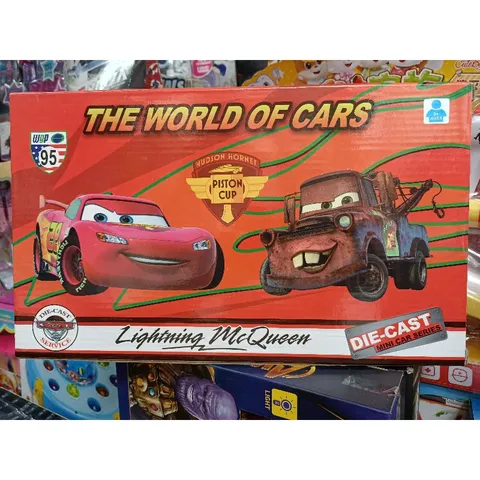 803019 Mô hình xe ô tô Mc Queen bằng kim loại chạy đà THE WORLD OF CARS
