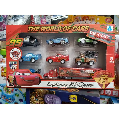 803019 Mô hình xe ô tô Mc Queen bằng kim loại chạy đà THE WORLD OF CARS