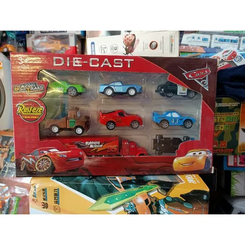 803019 Mô hình xe ô tô Mc Queen bằng kim loại chạy đà THE WORLD OF CARS