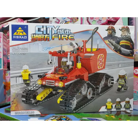 Hộp lê gô lắp ghép mô hình xe ô tô cứu hỏa CITY FIRE KY80528