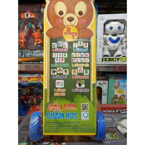 Bộ đồ chơi 8in1 Gấu Con Chăm Học - Đồ Chơi An Toàn Cho Trẻ Em Giúp Phát Triển Kỹ Năng Giao Tiếp và Sáng Tạo