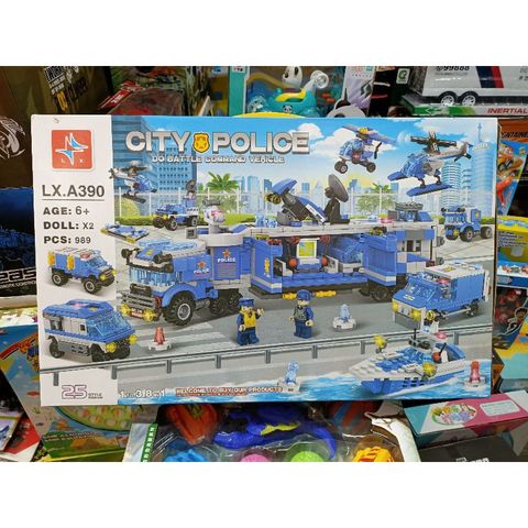 Hộp Lê Gô Lắp Ghép Mô Hình Xe Ô Tô CITY A390 - Đồ Chơi Trẻ Em 989 Mảnh, Tích Hợp Giải Trí và Phát Triển Trí Thông Minh