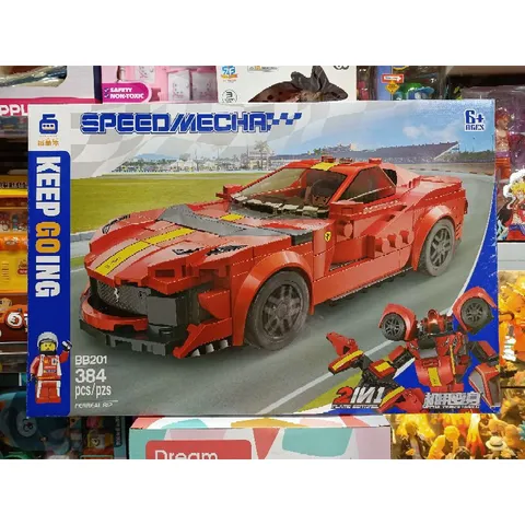 Hộp Lê Gô Lắp Ghép Robot và Xe Ô Tô SPEED MECHA BB201 - Đồ Chơi Trẻ Em Sáng Tạo Phát Triển Tư Duy 384 Mảnh Ghép