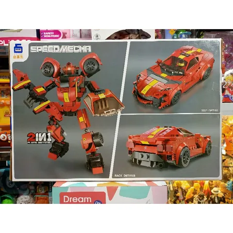 Hộp Lê Gô Lắp Ghép Robot và Xe Ô Tô SPEED MECHA BB201 - Đồ Chơi Trẻ Em Sáng Tạo Phát Triển Tư Duy 384 Mảnh Ghép
