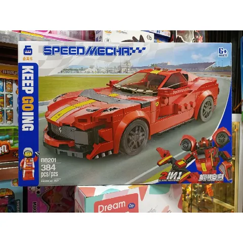 Hộp Lê Gô Lắp Ghép Robot và Xe Ô Tô SPEED MECHA BB201 - Đồ Chơi Trẻ Em Sáng Tạo Phát Triển Tư Duy 384 Mảnh Ghép
