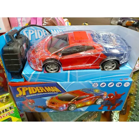 Xe ô tô điều khiển từ xa 4 chiều Người Nhện có đèn phát sáng - Đồ chơi trẻ em phát triển tư duy sáng tạo và kỹ năng giao tiếp