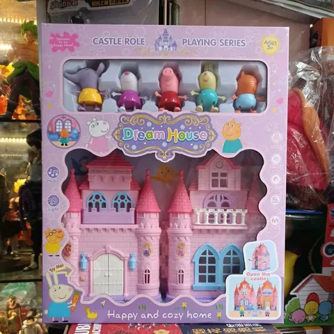 Hộp đồ chơi mô hình Ngôi nhà Dream House của Heo Peppa Pig kèm nhiều nội thất trang trí 589B (giao màu ngẫu nhiên)