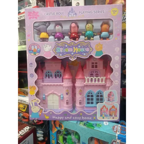 Hộp đồ chơi mô hình Ngôi nhà Dream House của Heo Peppa Pig kèm nhiều nội thất trang trí 589B (giao màu ngẫu nhiên)