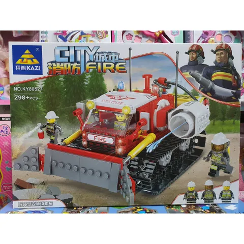 Hộp lê gô lắp ghép mô hình xe ô tô cứu hỏa CITY FIRE KY80527