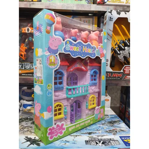 Hộp đồ chơi mô hình Ngôi nhà SWEET HOUSE của Heo Peppa Pig kèm nhiều nội thất trang trí 5806A