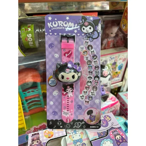 Bộ Đồ Chơi Đồng Hồ Soi Hình KUROMI Có Đèn Phát Sáng - Đồ Chơi Trẻ Em Phát Triển Kỹ Năng Tư Duy Sáng Tạo