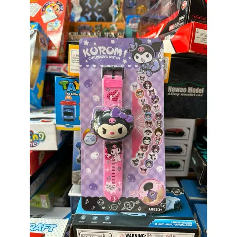 Bộ Đồ Chơi Đồng Hồ Soi Hình KUROMI Có Đèn Phát Sáng - Đồ Chơi Trẻ Em Phát Triển Kỹ Năng Tư Duy Sáng Tạo