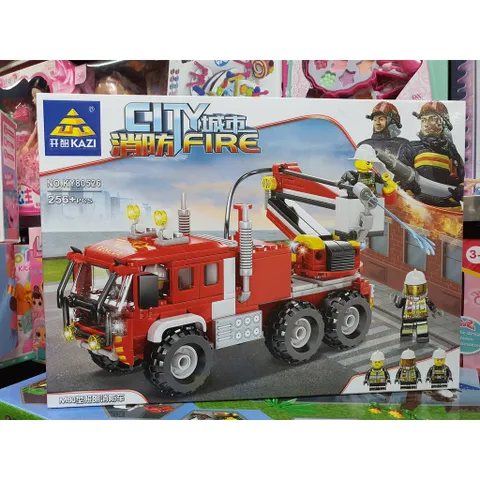 Hộp lê gô lắp ghép mô hình xe ô tô cứu hỏa CITY FIRE KY80526