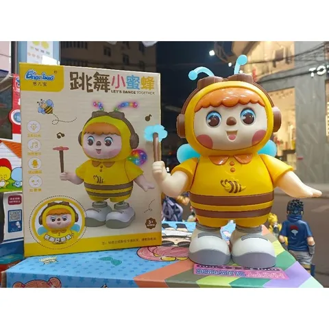Hộp đồ chơi Ong Cầm Hoa Nhảy Múa - Đồ Chơi Có Nhạc và Đèn Phát Sáng cho Trẻ Em (Tặng Kèm Pin)