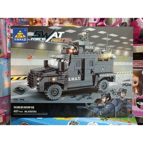 KY67282 Hộp lê gô lắp ghép mô hình xe ô tô SWAT