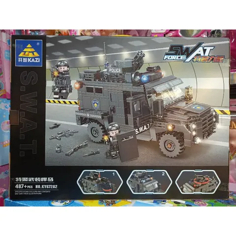 KY67282 Hộp lê gô lắp ghép mô hình xe ô tô SWAT