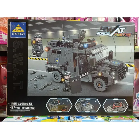 KY67282 Hộp lê gô lắp ghép mô hình xe ô tô SWAT