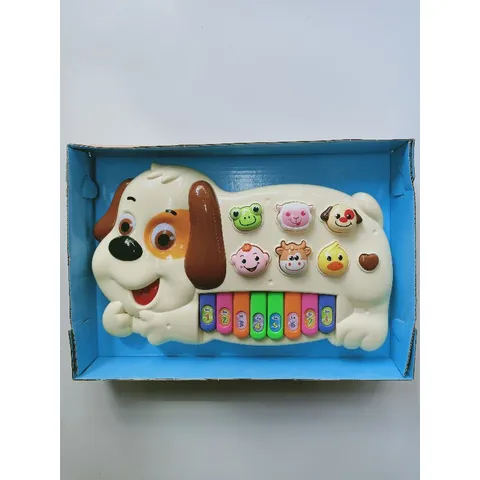 6618 Hộp Đàn Piano hình chú chó đáng yêu, có nhạc và đèn phát sáng (tặng kèm pin và giao màu ngẫu nhiên)