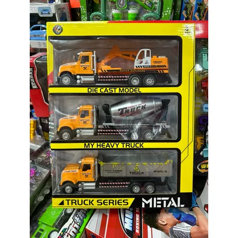 Hộp Đồ Chơi Trẻ Em Mã 551-22 - Bộ 3 Xe Ô Tô Chạy Bánh Đà Mẫu Ngẫu Nhiên - Phát Triển Kỹ Năng Vận Động Và Sáng Tạo