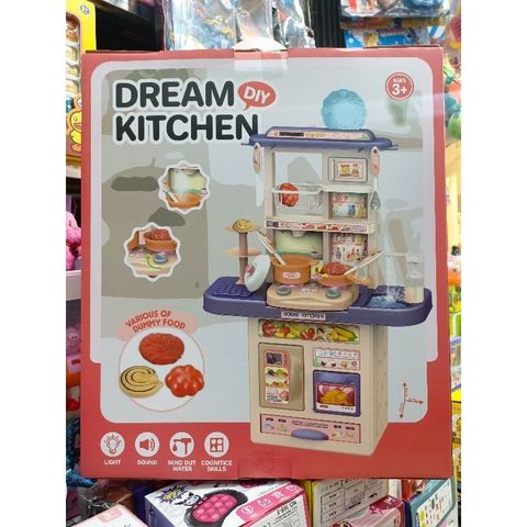 Mã 65T-4 # Hộp tủ bếp nấu ăn HOME KITCHEN có nhạc và đèn phát sáng (tặng kèm pin)