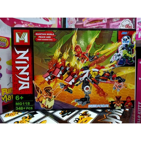 Xếp hình lắp ghép lê gô NINJA rồng lửa 2 đầu MG118