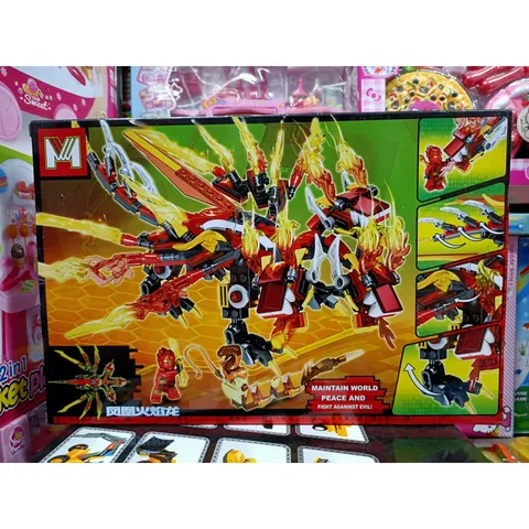 Xếp hình lắp ghép lê gô NINJA rồng lửa 2 đầu MG118
