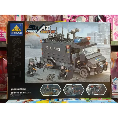 Hộp lê gô lắp ghép mô hình xe ô tô SWAT KY67283