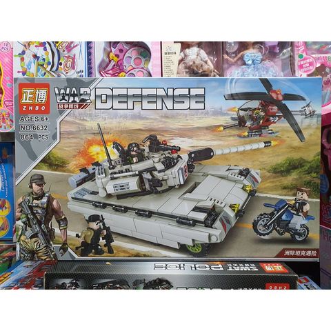 Hộp Lêgô Lắp Ghép Mô Hình Xe Tăng War Defense 6632 - Đồ Chơi Sáng Tạo 864 Mảnh Cho Trẻ Em Kích Thích Trí Tưởng Tượng