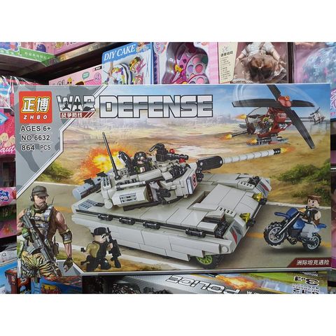 Hộp Lêgô Lắp Ghép Mô Hình Xe Tăng War Defense 6632 - Đồ Chơi Sáng Tạo 864 Mảnh Cho Trẻ Em Kích Thích Trí Tưởng Tượng
