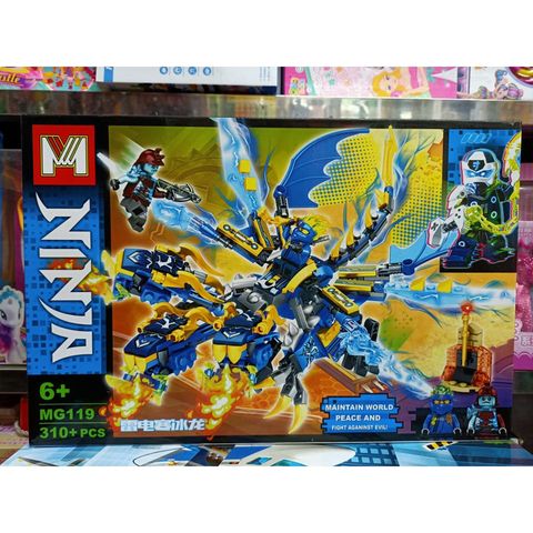 MG119 Xếp hình lắp ghép lê gô NINJA Rồng 2 đầu