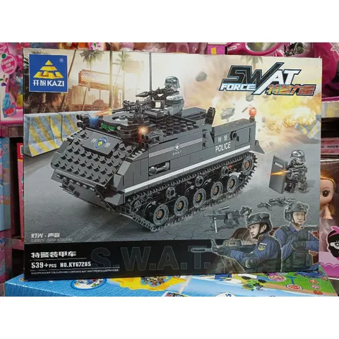 Hộp lê gô lắp ghép mô hình xe tăng SWAT KY67285