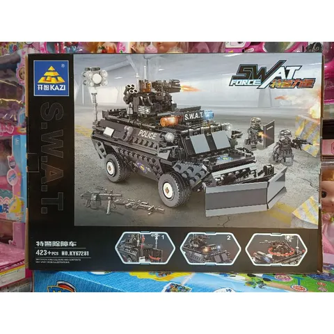 Hộp lê gô lắp ghép mô hình xe ô tô SWAT KY67281