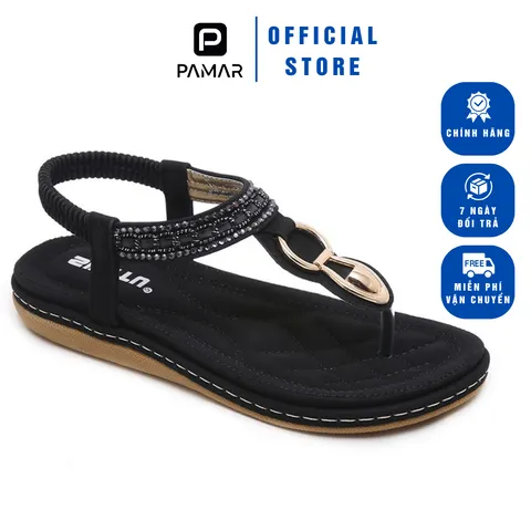 Dép Nữ, Sandal Nữ Hãng Siketu Da Mềm Êm Gót 3Cm Đi Học Đi Làm Đi Chơi