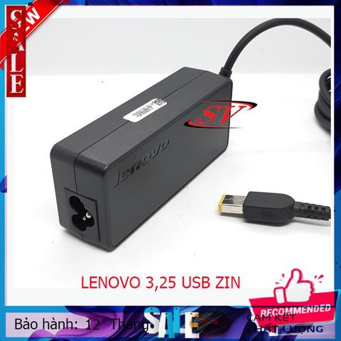 Sạc Laptop Lenovo 3.25 USB Zin Chính Hãng - Bảo Hành 12 Tháng, Sạc An Toàn, Chất Lượng Cao, Phù Hợp Với Nhiều Model