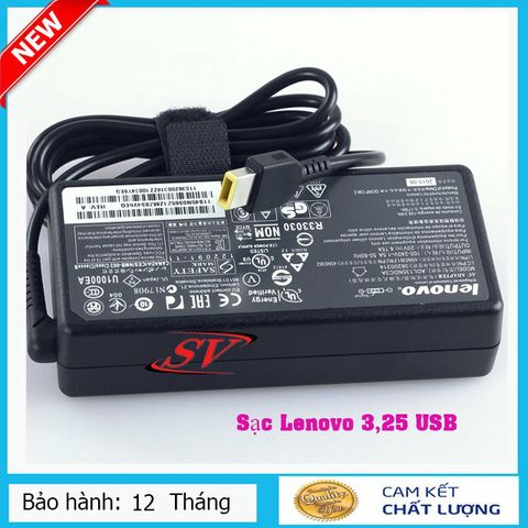 Sạc Laptop Lenovo 3.25 USB Zin Chính Hãng - Bảo Hành 12 Tháng, Sạc An Toàn, Chất Lượng Cao, Phù Hợp Với Nhiều Model