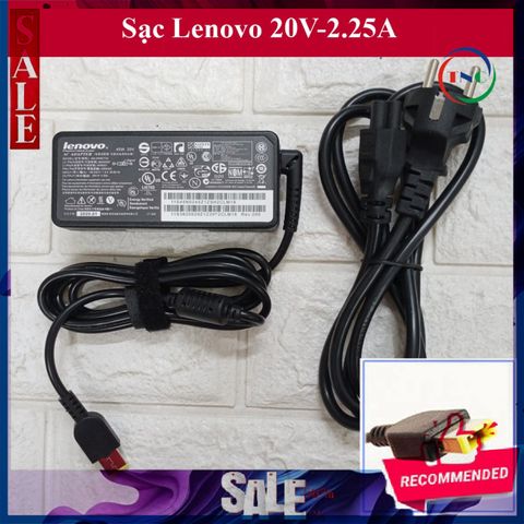 Sạc Laptop Lenovo 20V 2.25A 45W Chân Vuông USB - Bảo Hành 12 Tháng, Phù Hợp Nhiều Mẫu Máy Tính