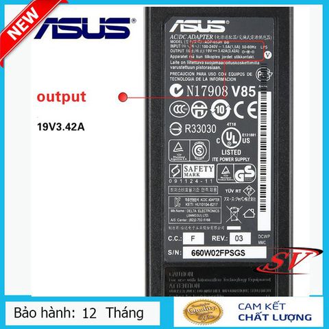 Sạc Laptop ASUS 65W 19.5V-3.42A Zin Chữ Nhật - Sạc Chính Hãng Đảm Bảo Chất Lượng, Bảo Hành 12 Tháng