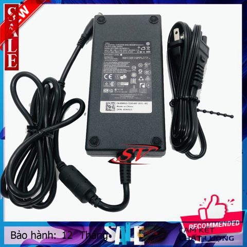 Sạc Laptop DELL 9,23A Chính Hãng 180W - Sạc ZIN Chân Kim To + Dây Nguồn Volex 1.2m - Bảo Hành 12 Tháng
