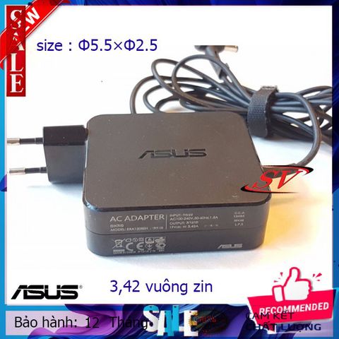 Sạc Laptop ASUS 3.42A Zin Chính Hãng - Bảo Hành 12 Tháng, Sạc Ổn Định, Đẹp & Chắc Chắn, Thay Thế Hàng Một Đổi Một
