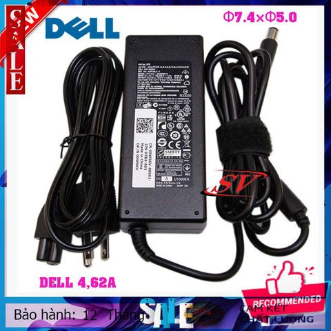 Sạc Laptop DELL Chính Hãng 4.62A - Chân Kim To, Bảo Hành 12 Tháng, Chất Lượng Cao, Giao Hàng Đúng Hàng