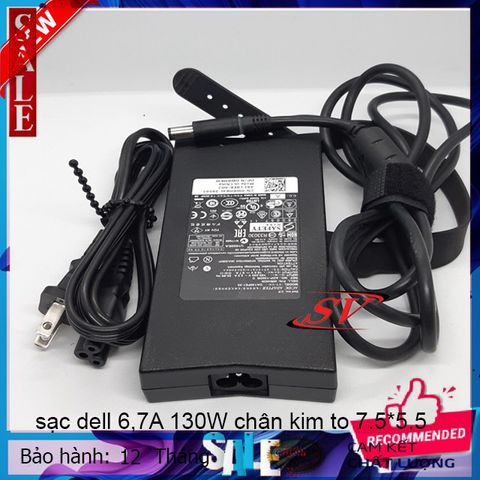 Sạc Laptop DELL 19.5V 6.7A 130W ZIN kèm Dây Nguồn Volex - Phụ Kiện Chất Lượng Cao Cho Máy Tính DELL
