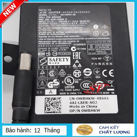 Sạc Laptop DELL 19.5V 6.7A 130W ZIN kèm Dây Nguồn Volex - Phụ Kiện Chất Lượng Cao Cho Máy Tính DELL