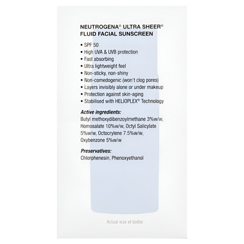 Kem chống nắng cho da mặt Neutrogena Ultra Sheer Fluid Sunscreen SPF50 40 mL 240865