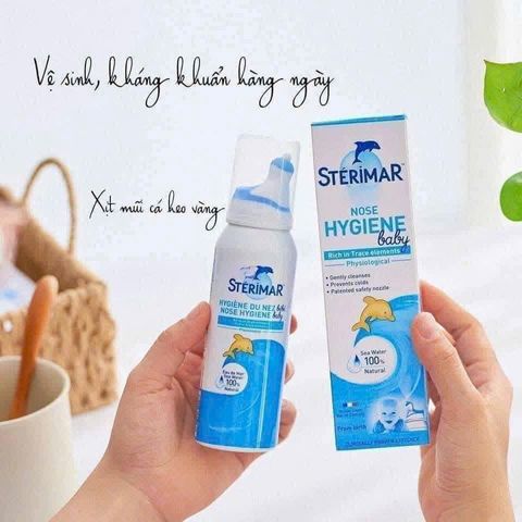 Xịt Muối Biển Cá Heo Sterimar Pháp - Kháng Khuẩn Cho Trẻ Em & Người Lớn, Vệ Sinh Mũi, Phòng Ngừa Bệnh Hô Hấp