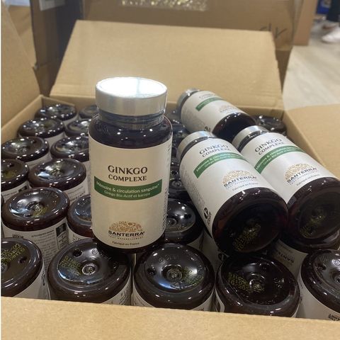 Viên Ginkgo Complex Santerra - Tinh Chất Ginkgo Bổ Não, Tăng Cường Trí Nhớ và Giảm Căng Thẳng, 60 Viên Hỗ Trợ Sức Khỏe Tâm Thần